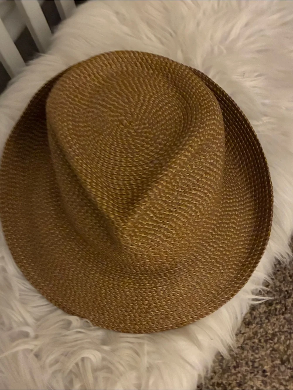 Eric Javits Woven Fedora Hat Beige UPF 50+ - Picture 5 of 12